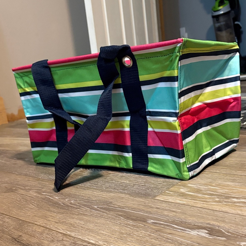 Striped Medium Utility Tote in Preppy Pop NWT